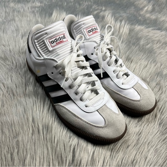 Adidas classic samba indoor soccer shoes white size 10.5 - Picture 2 of 16